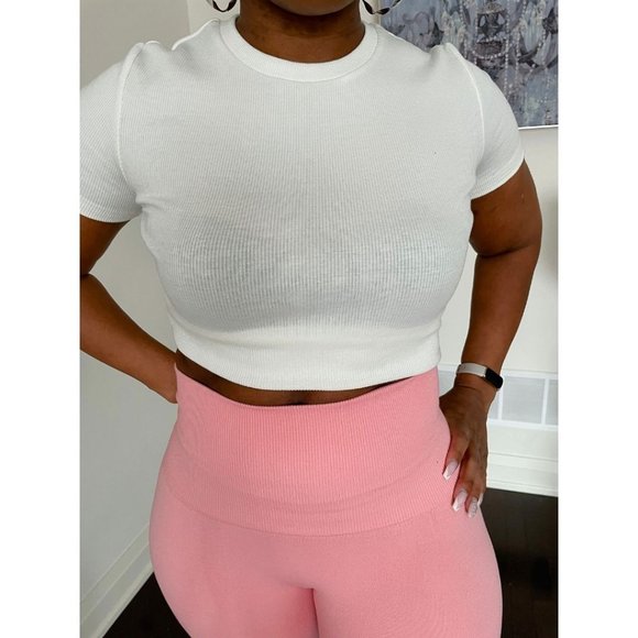 (NWT) "Hold Me Tight" Biker Shorts - Pink - Picture 3 of 4